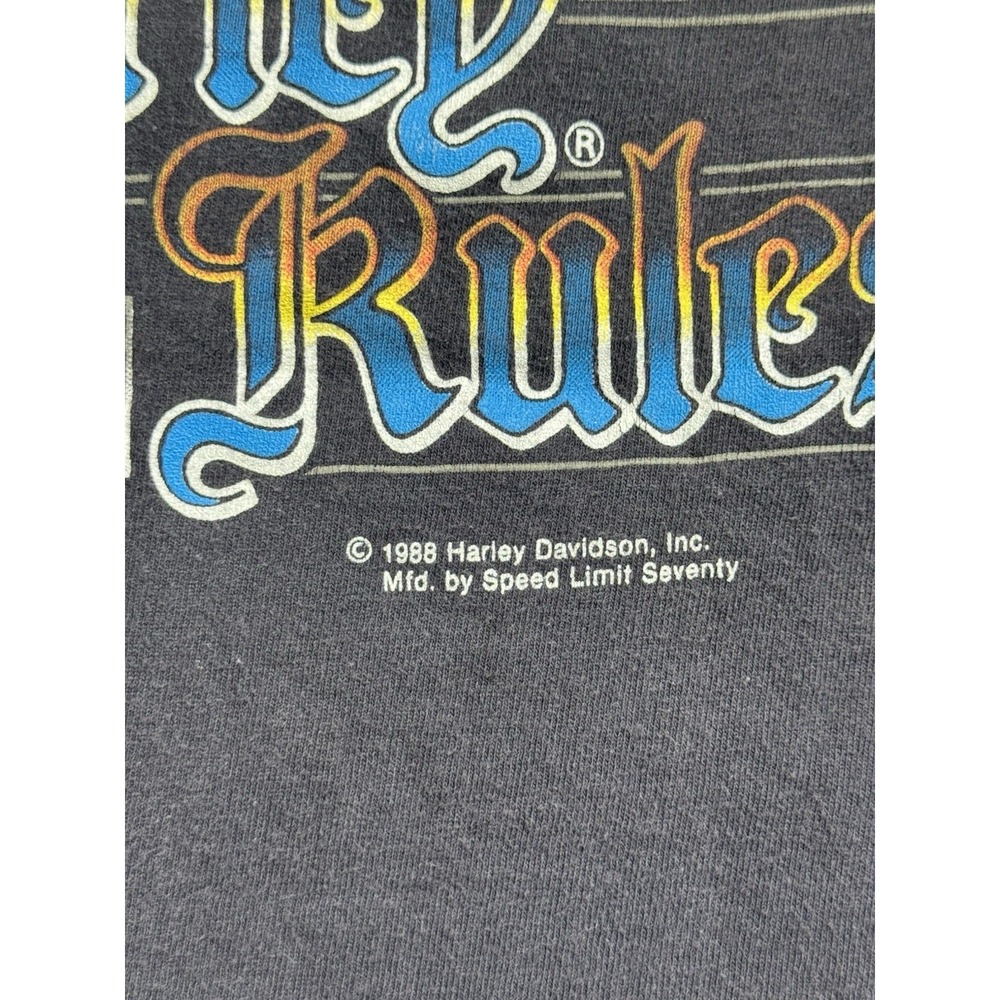Vintage 1988 Harley Davidson Harley Rules Eagle Tank Top Size XL‎ - Picture 5 of 8